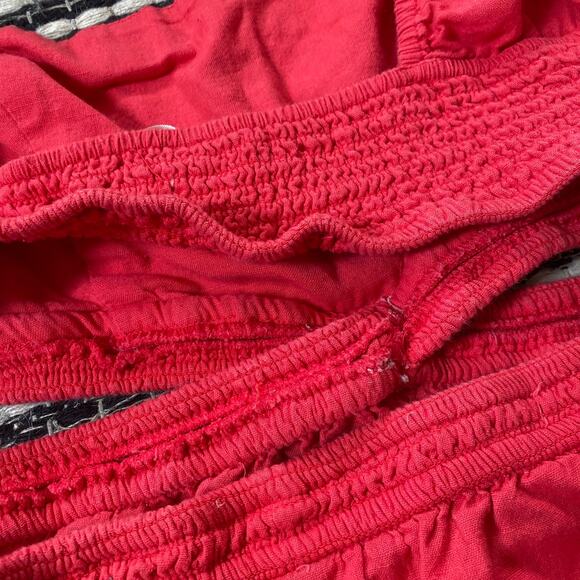 🌿Free People Womens Cross Of Sunlight Open Waist Red Mini Dress L - Picture 5 of 11